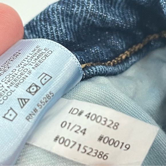 Express 16S 70s Flare Jeans Womens Large Short 0842 Flex Mid Rise Dark blue - Picture 11 of 13